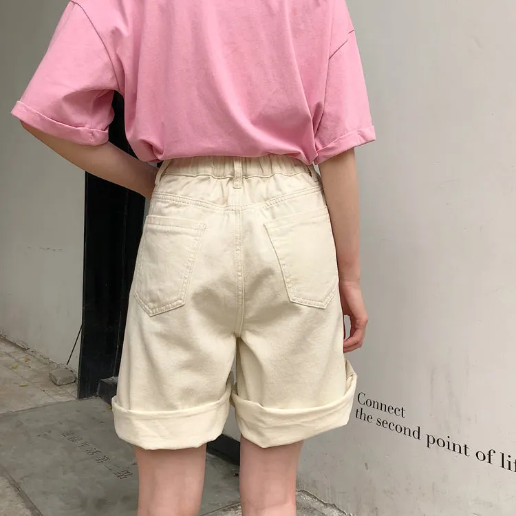 [Korean Style] Fayee High Waist Solid Color Shorts