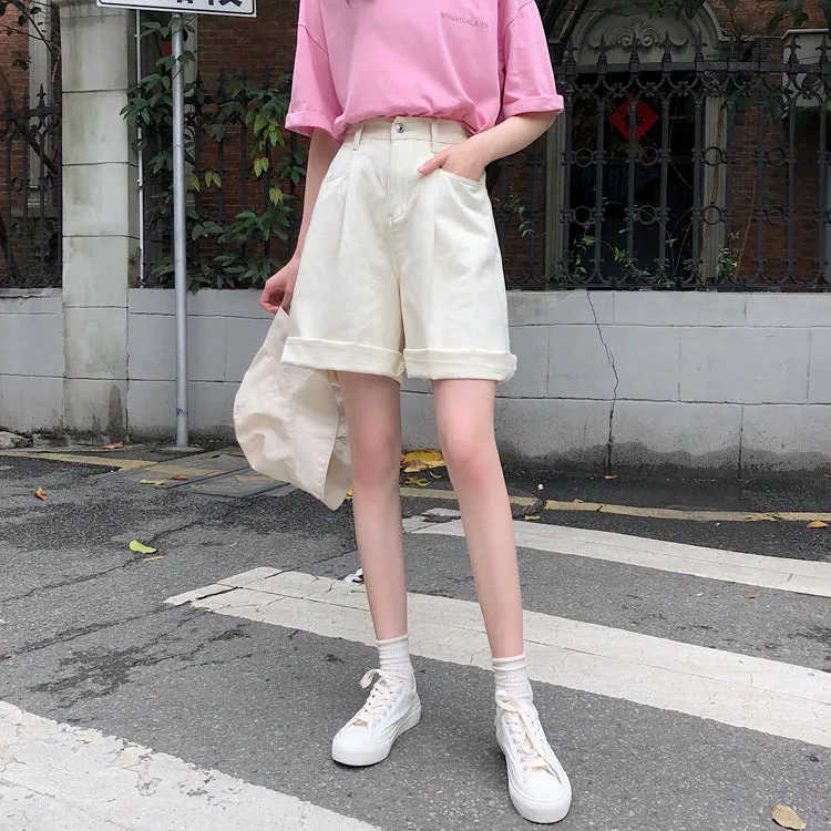 [Korean Style] Fayee High Waist Solid Color Shorts