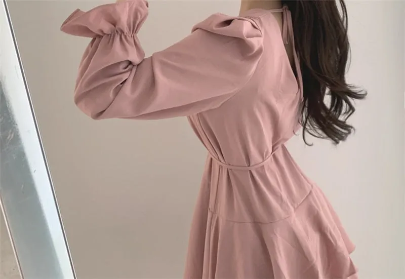 [Korean Style] Freyja Ruffle Mini Dress