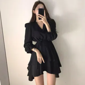 [Korean Style] Freyja Ruffle Mini Dress