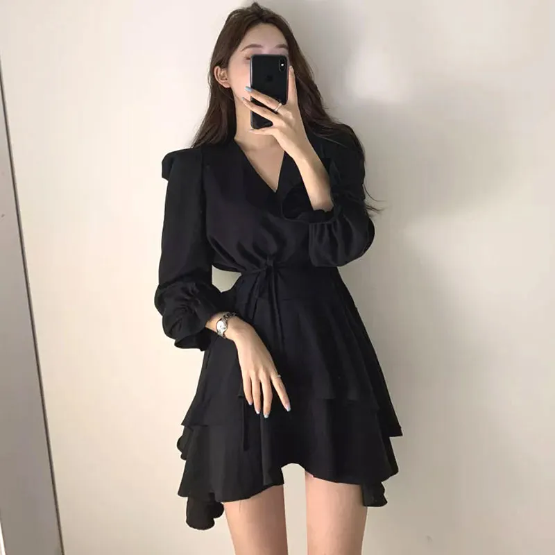 [Korean Style] Freyja Ruffle Mini Dress