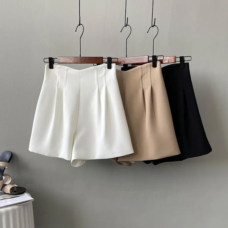 [Korean Style] High Rise Tulip Dress-up Pleated Shorts