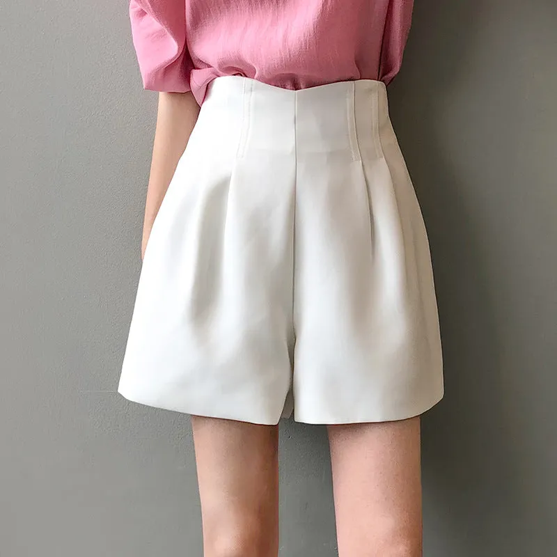 [Korean Style] High Rise Tulip Dress-up Pleated Shorts