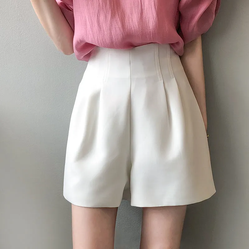 [Korean Style] High Rise Tulip Dress-up Pleated Shorts