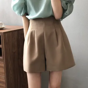 [Korean Style] High Rise Tulip Dress-up Pleated Shorts