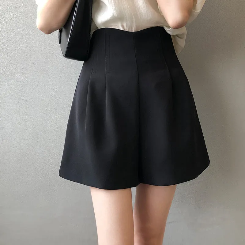 [Korean Style] High Rise Tulip Dress-up Pleated Shorts