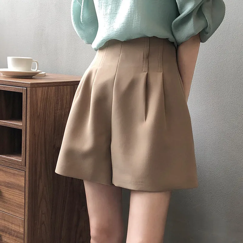 [Korean Style] High Rise Tulip Dress-up Pleated Shorts
