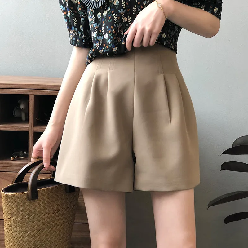 [Korean Style] High Rise Tulip Dress-up Pleated Shorts