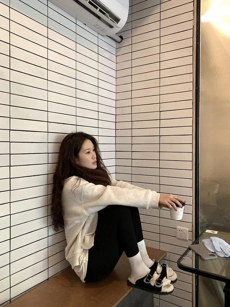 [Korean Style] High Waisted Tummy Control Thick Stretchy Stirrup Legging Tights
