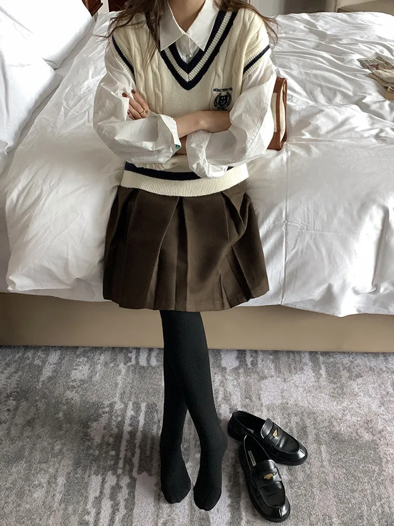 [Korean Style] High Waisted Tummy Control Thick Stretchy Stirrup Legging Tights