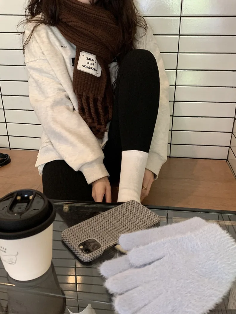 [Korean Style] High Waisted Tummy Control Thick Stretchy Stirrup Legging Tights