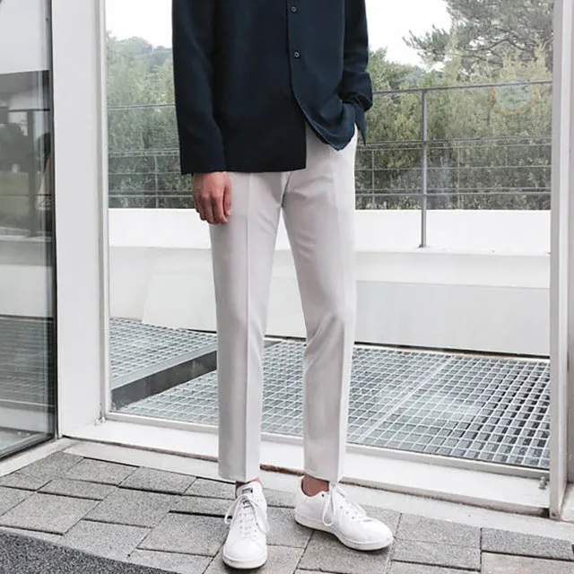 [Korean Style] Ivory / Black Best Fit Trousers