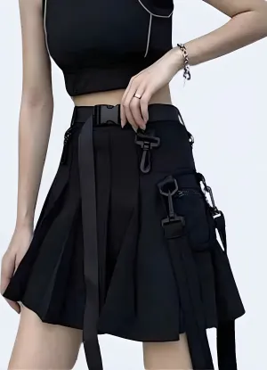 Korean Tactical Techwear Skirt
