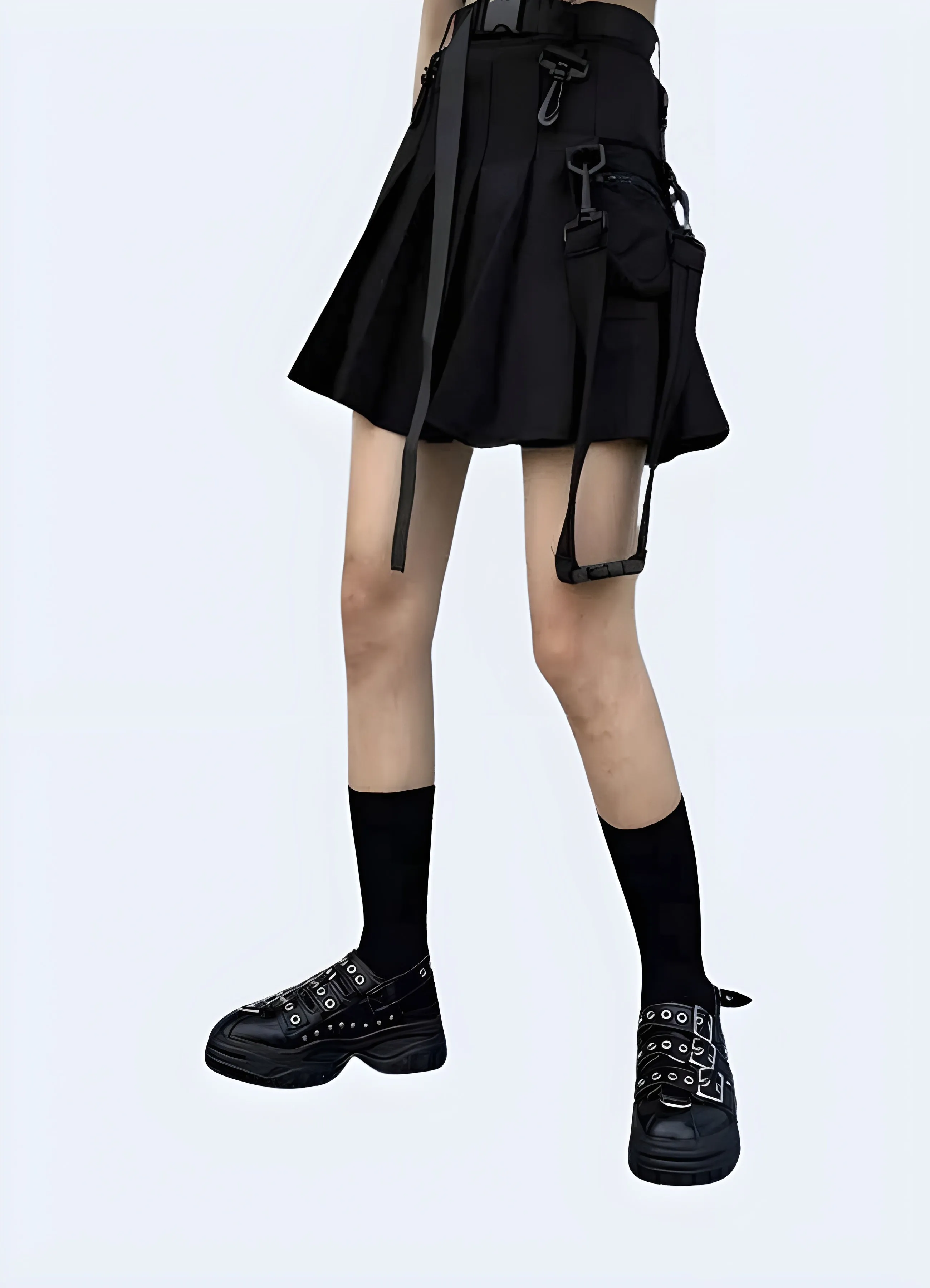 Korean Tactical Techwear Skirt
