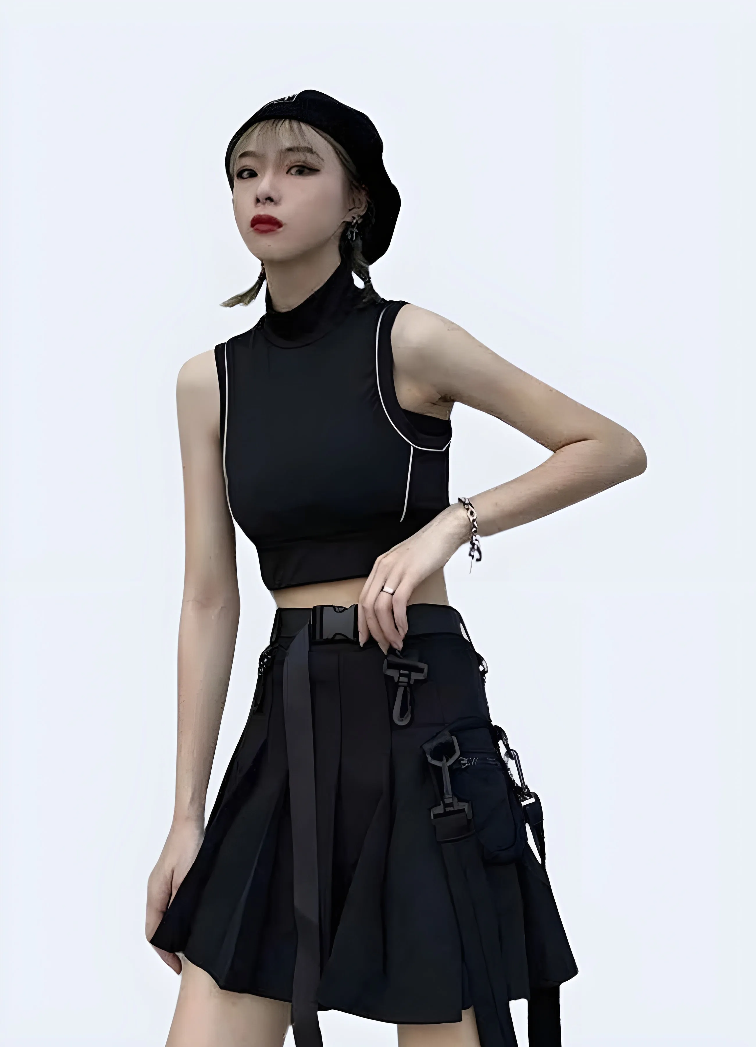 Korean Tactical Techwear Skirt
