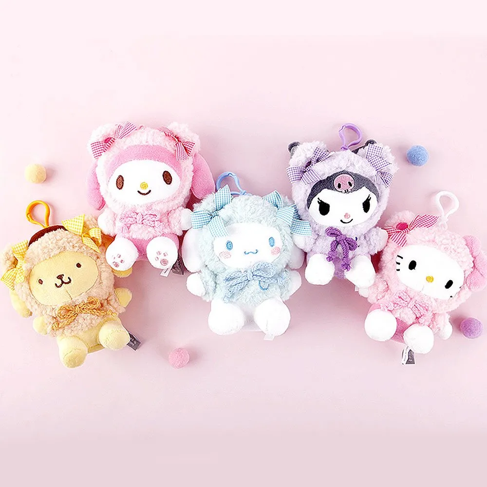 Kuromi Fluffy Hoodie Clip-On Plush