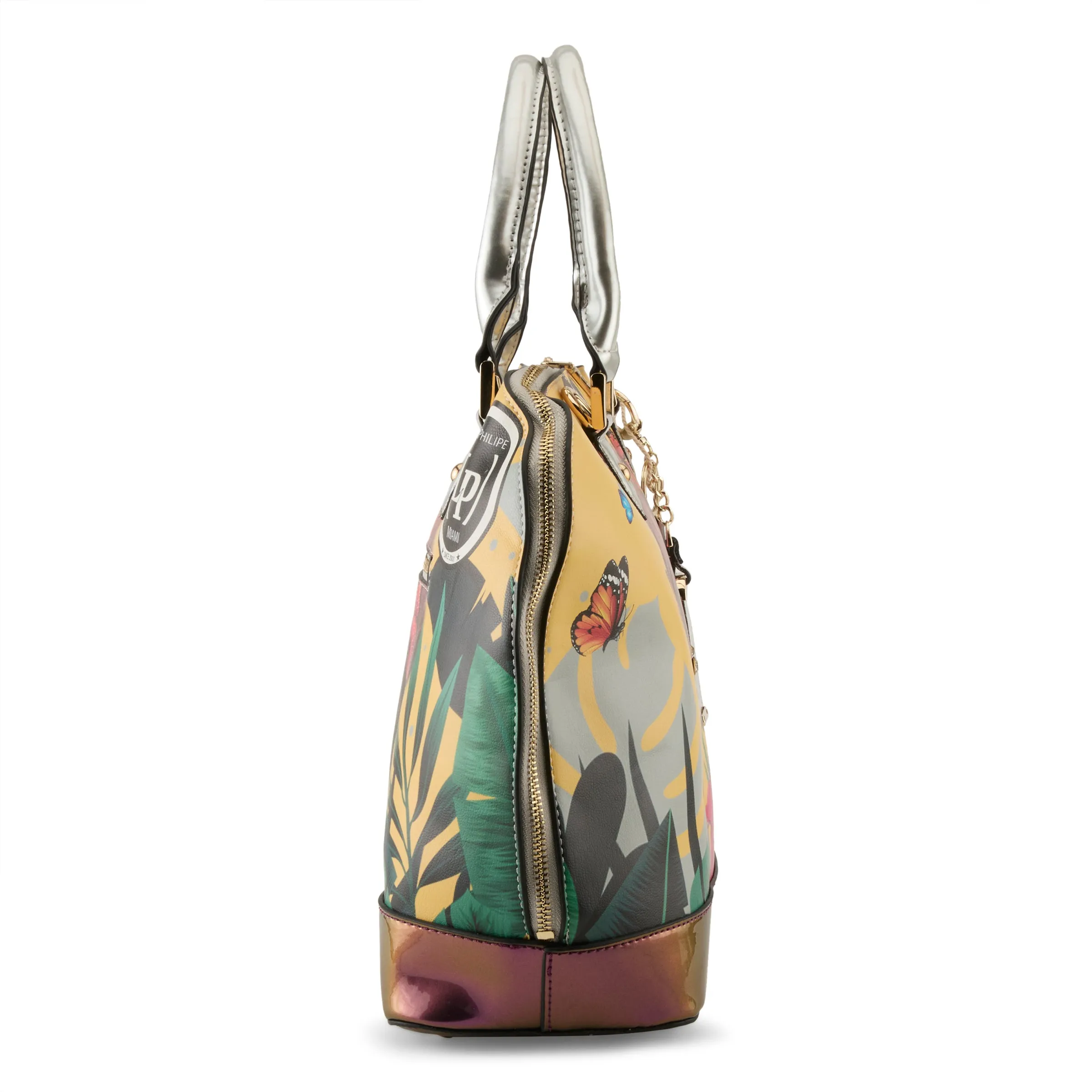 La Philipe Butterfly Fly Handbag Oval Women’s Pu Leather Yellow Lp1027 12