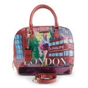 La Philipe Lp1027 11 Umbrella In London Handbag Oval Pu Leather