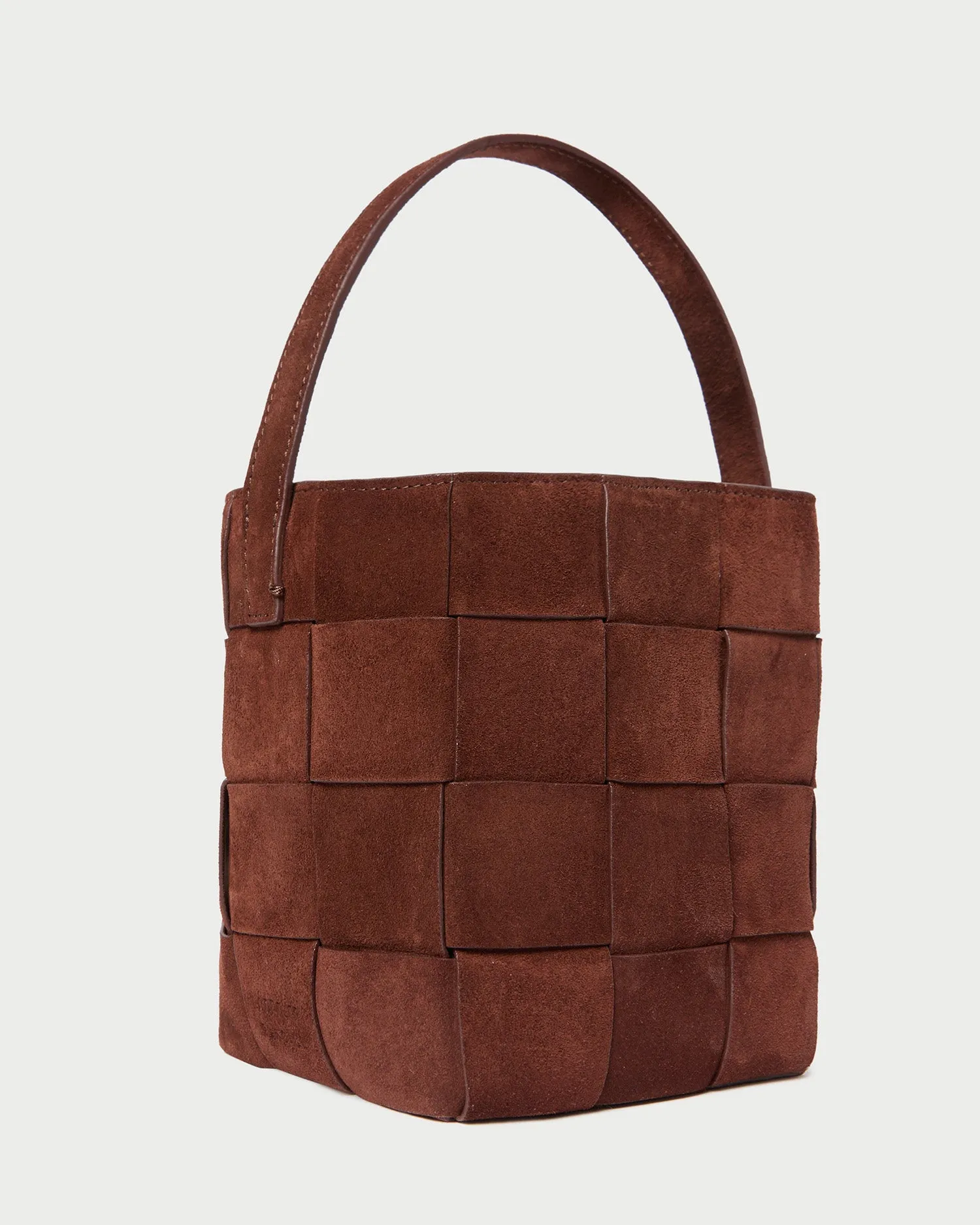 Laith Espresso Woven Bucket Bag
