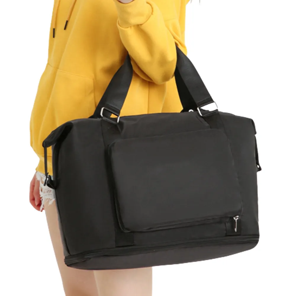 Large Capacity Folding Travel Bag Collapsible Travel Bag Expandable Water-resistant Duffel Bag