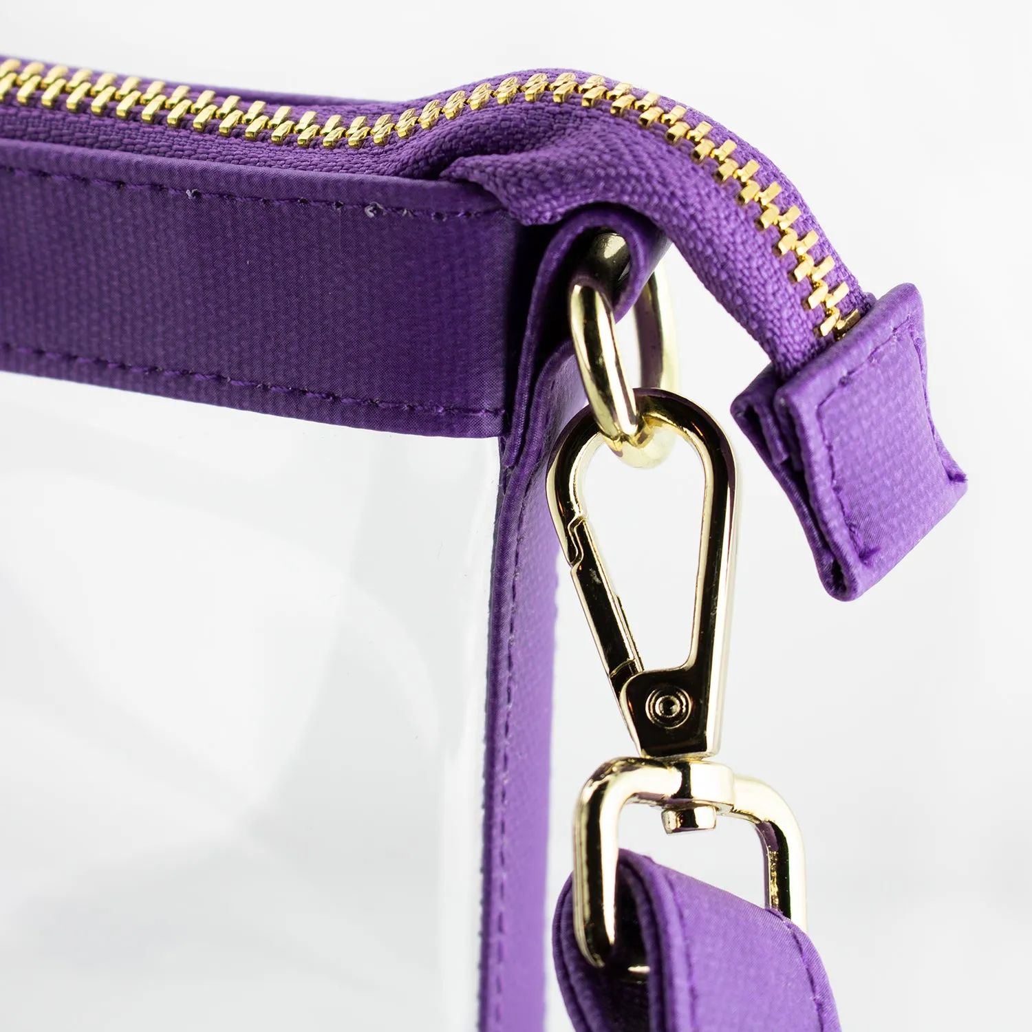 Large Crossbody - Purple and Clear