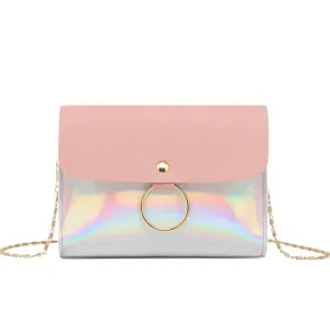 Laser Crossbody Bag For Women Chain Mini Shoulder Bag Circle Small Messenger Bag Ladies Handbags and Purses evening clutch bags