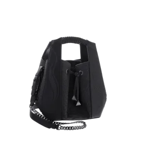 Leah Small Bucket Bag - Black