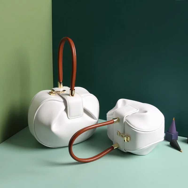 Leather Fashionable Dumpling Handbag - GlamzLife