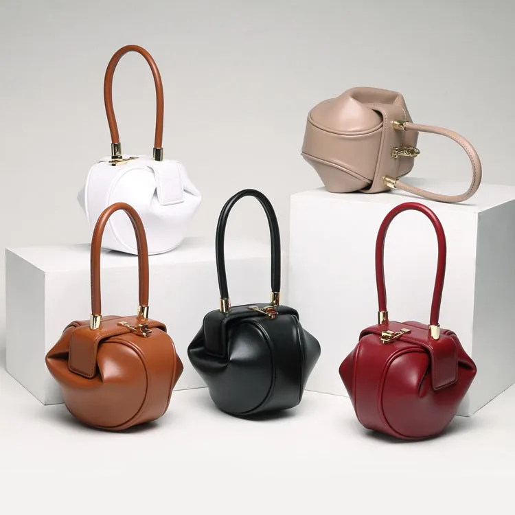 Leather Fashionable Dumpling Handbag - GlamzLife