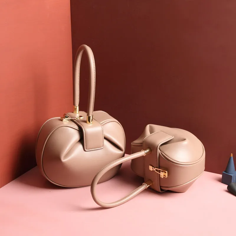 Leather Fashionable Dumpling Handbag - GlamzLife