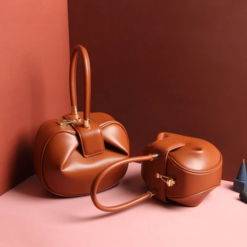 Leather Fashionable Dumpling Handbag - GlamzLife