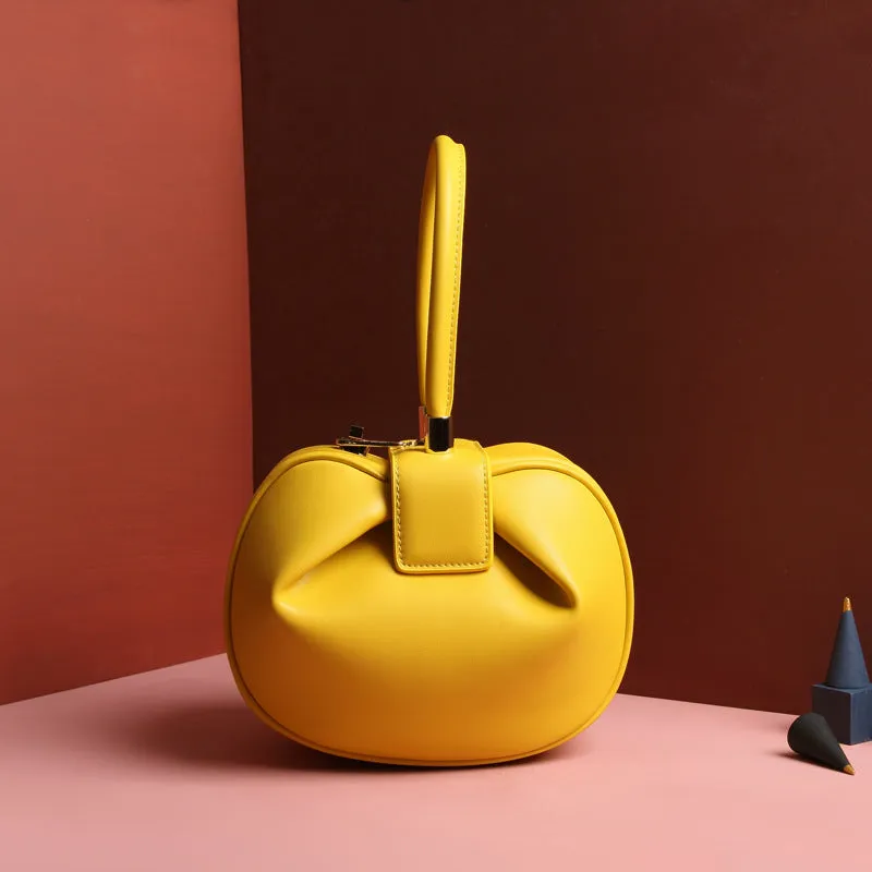 Leather Fashionable Dumpling Handbag - GlamzLife
