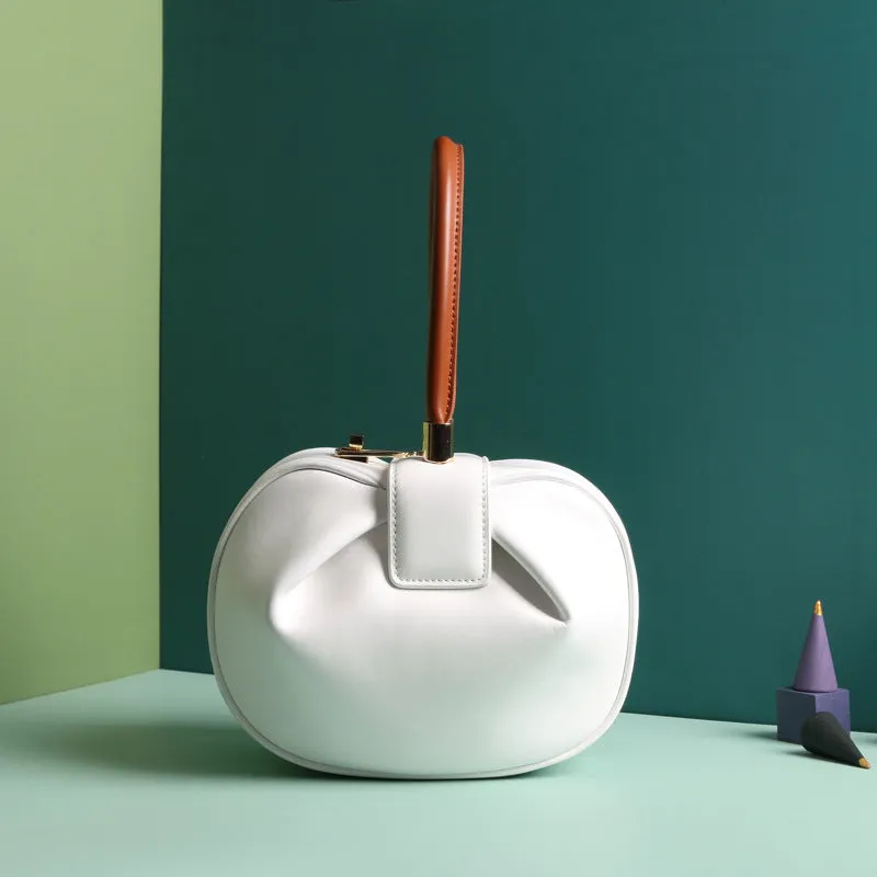 Leather Fashionable Dumpling Handbag - GlamzLife