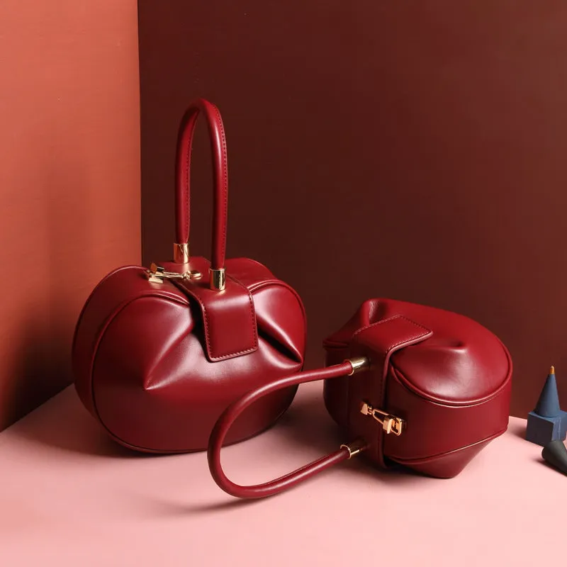 Leather Fashionable Dumpling Handbag - GlamzLife