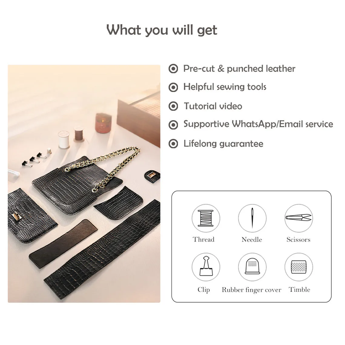 Leather Small Chain Bag DIY Kit