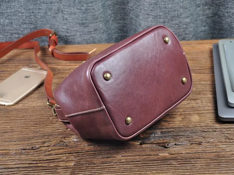 Leather Small Doctor Style Crossbody Bag For Women