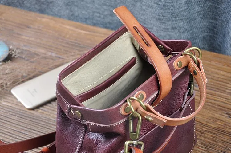 Leather Small Doctor Style Crossbody Bag For Women