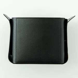 Leather Storage Tote Folding - Black - KDKB265