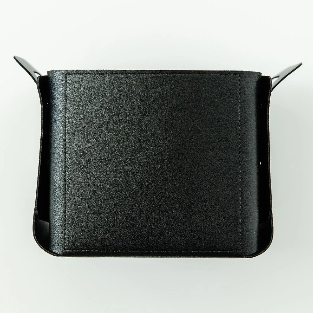 Leather Storage Tote Folding - Black - KDKB265