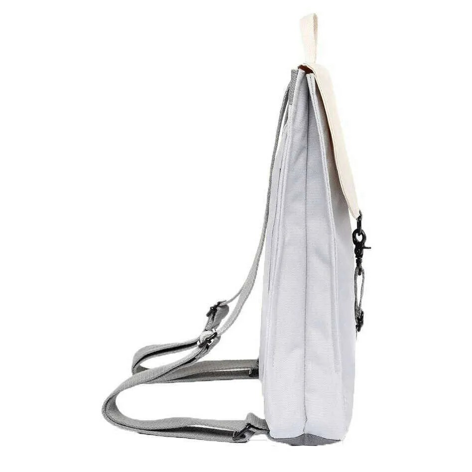 Lefrik Handy Mini Stripes Concrete Block Backpack - Grey/Light Grey/Cream