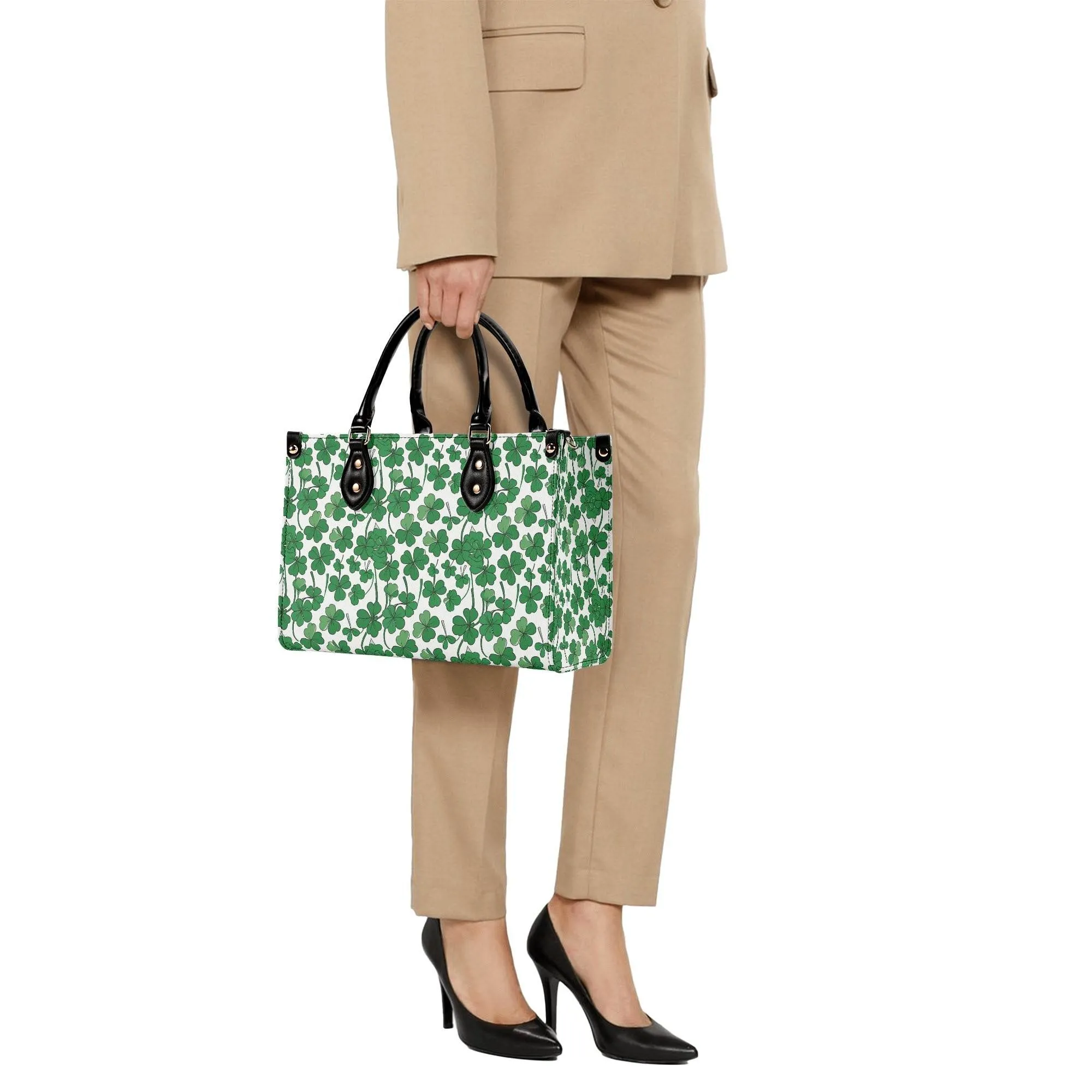 Little Clover Luxury Women Leather Handbag (3 sizes)