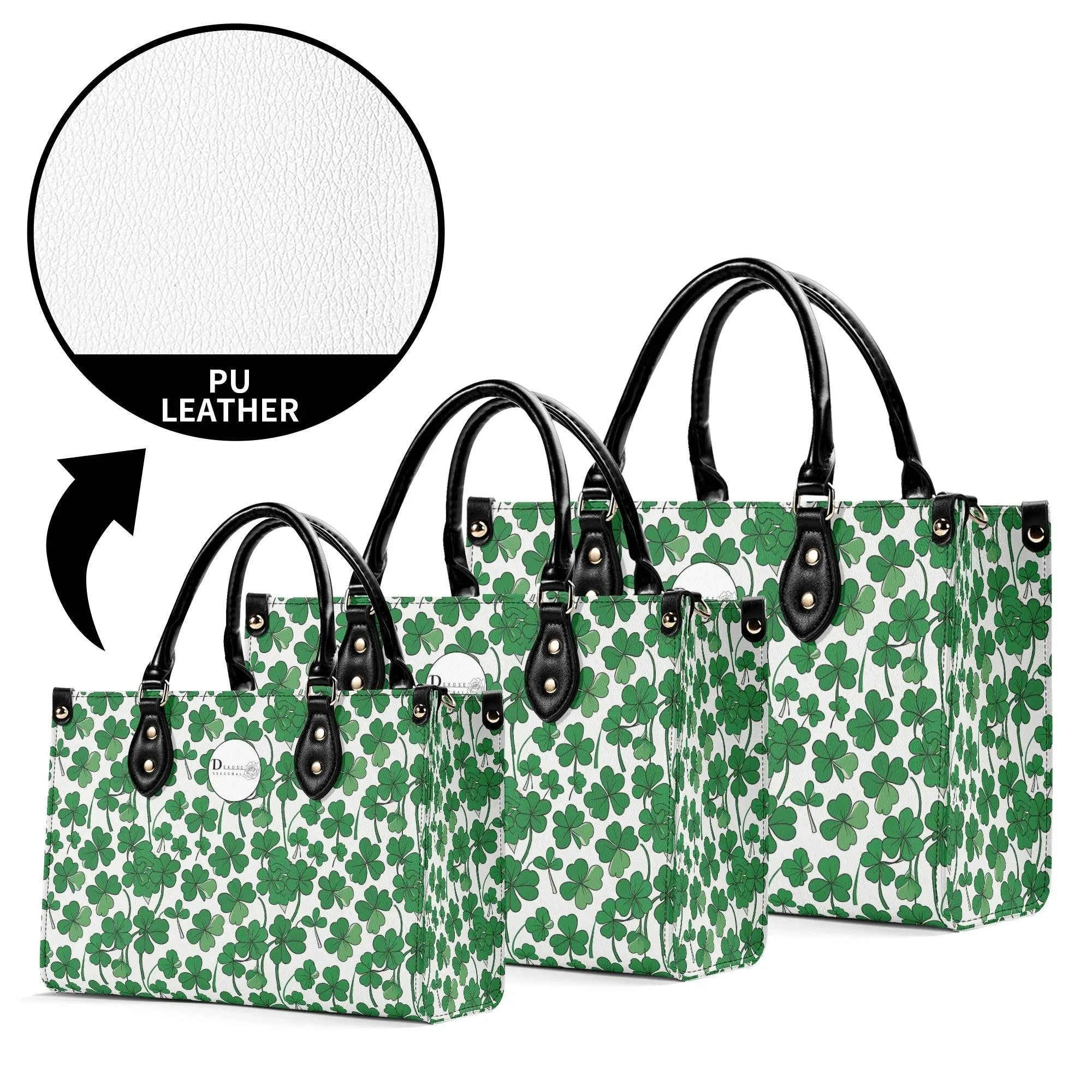 Little Clover Luxury Women Leather Handbag (3 sizes)