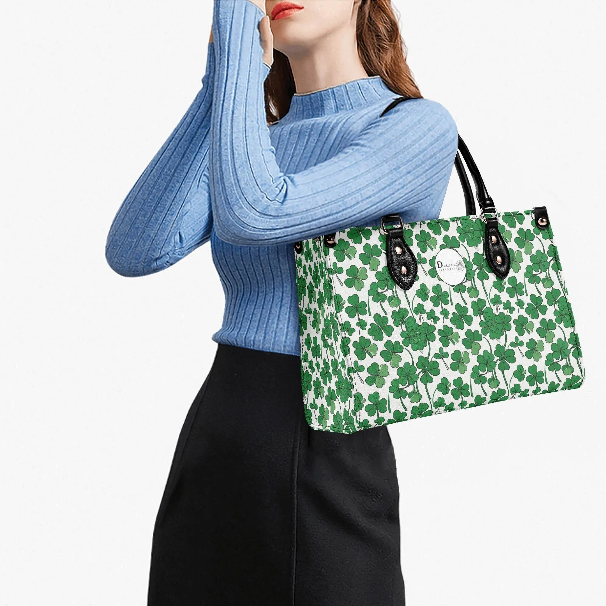 Little Clover Luxury Women Leather Handbag (3 sizes)