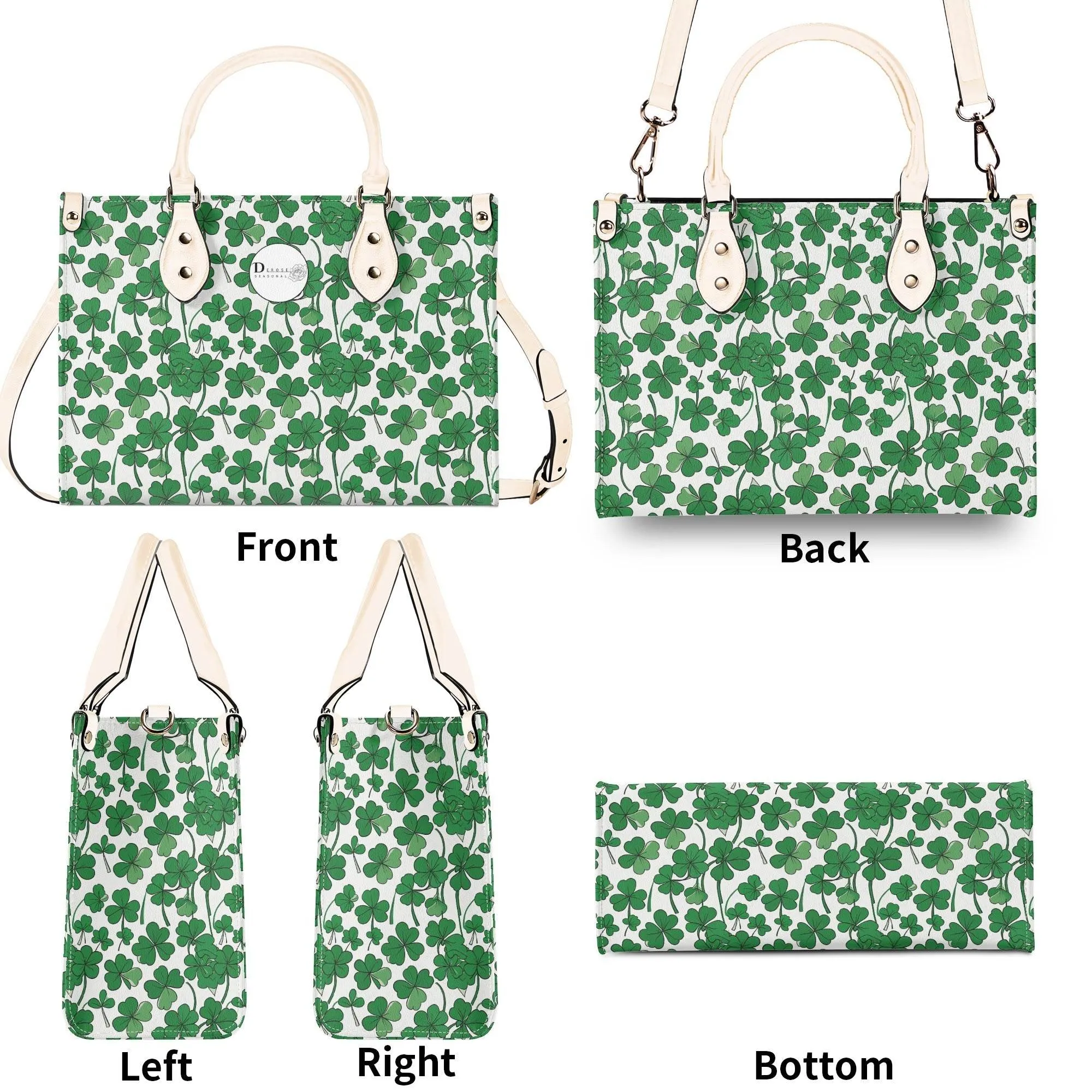 Little Clover Luxury Women Leather Handbag (3 sizes)