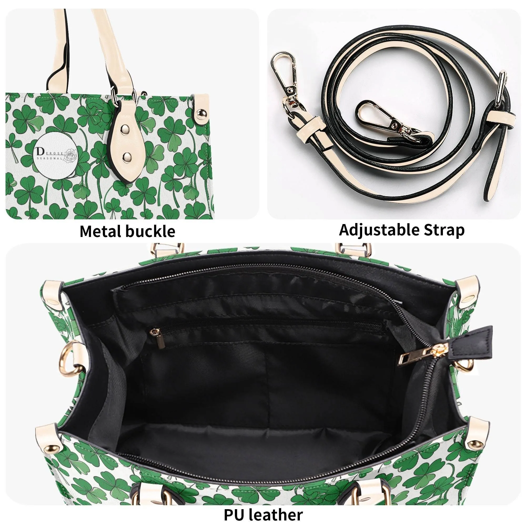 Little Clover Luxury Women Leather Handbag (3 sizes)