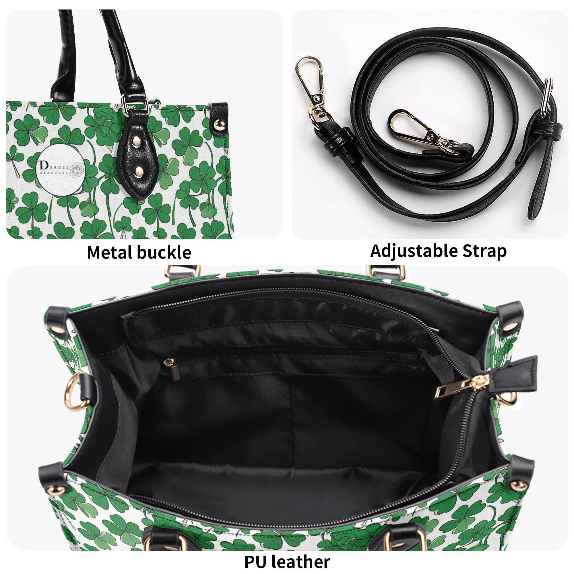 Little Clover Luxury Women Leather Handbag (3 sizes)