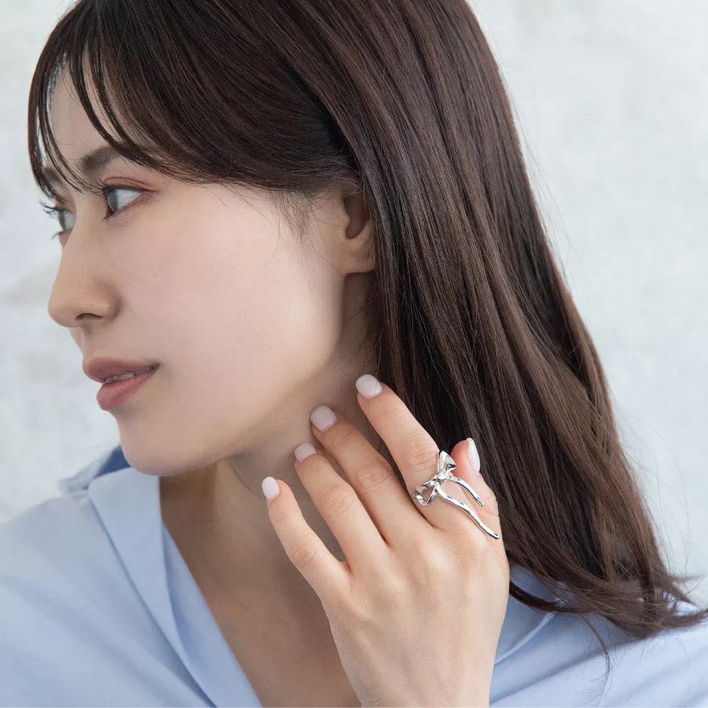 Long Bowknot Cuff Ring