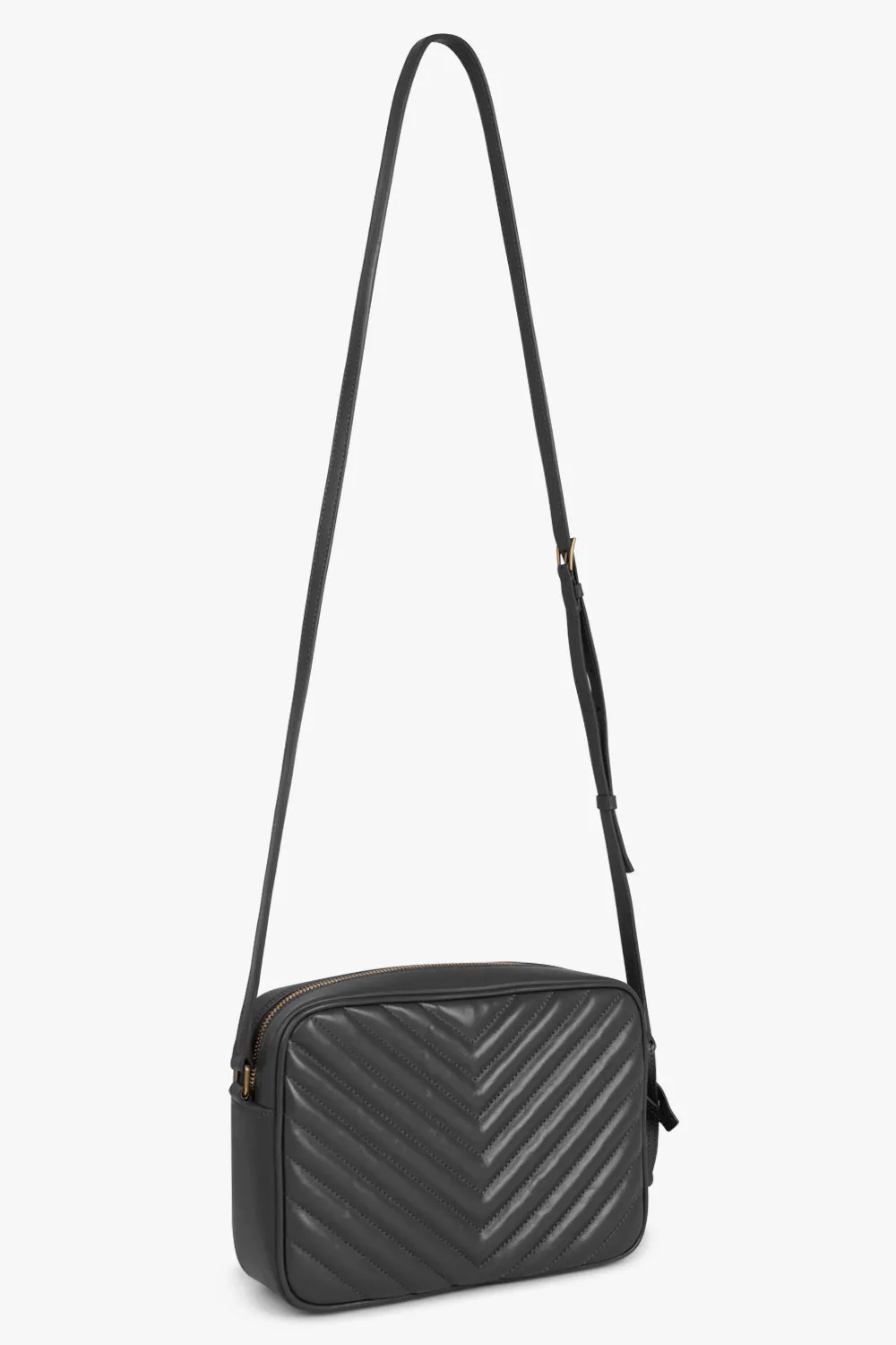 LOU QUILTED CAMERA BAG | STORM/GOLD