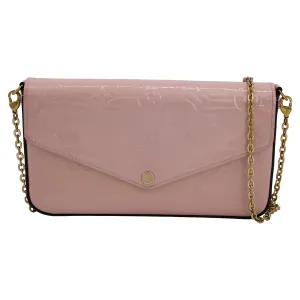 Louis Vuitton Ballerine Monogram Vernis Felicie GM Pochette Bag in Pink Patent Leather