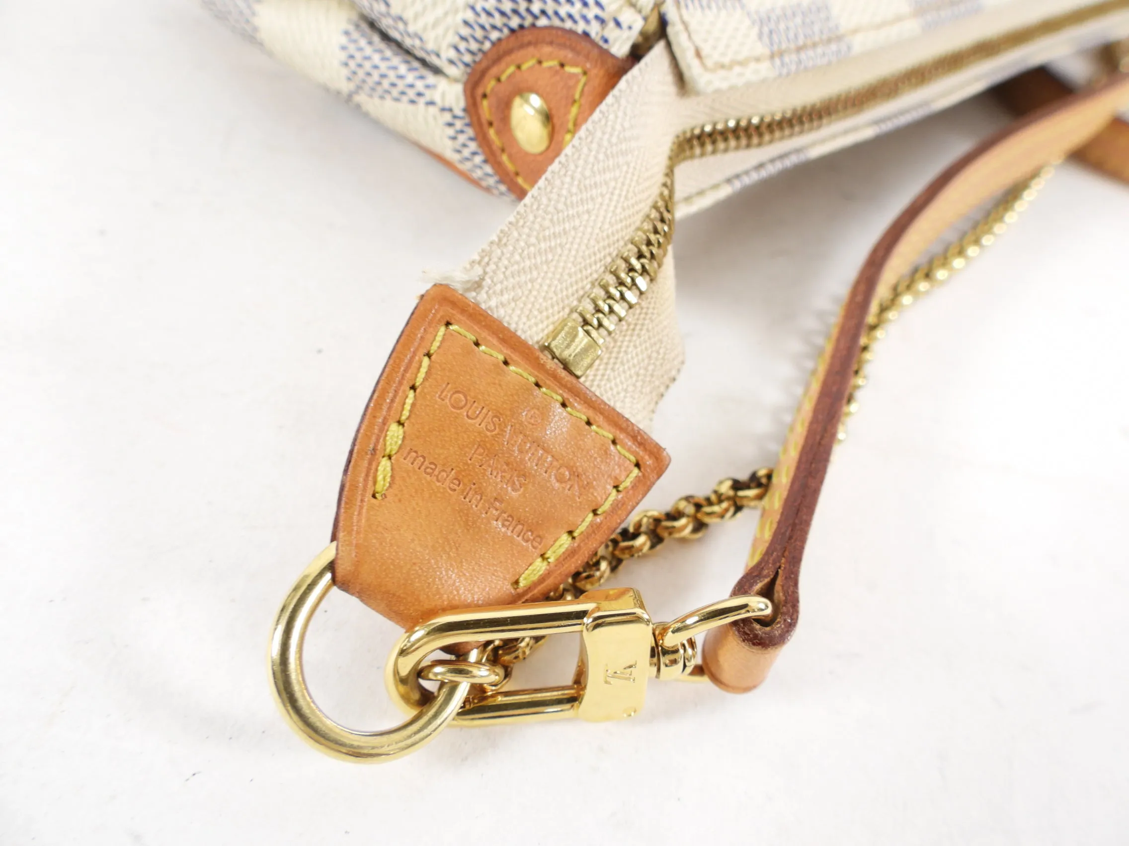 Louis Vuitton Damier Azur Eva Pochette Crossbody Bag